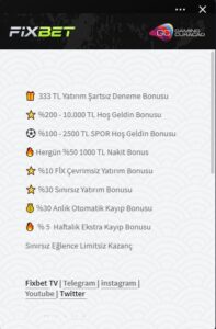 fixbet canlı destek